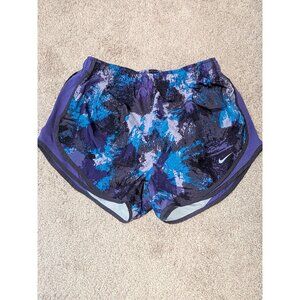 Nike Dri-Fit Womens Printed Running Shorts Purple/Blue M-426lp